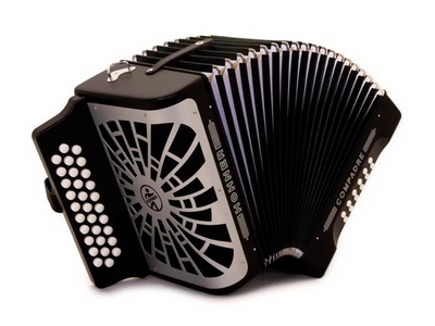 ACORDEON DIATONICO HOHNER''COMPADRE''SOL-DO-FA, 31 BOTONES Y 12 BAJOS, NEGRO CON FUNDA A48221