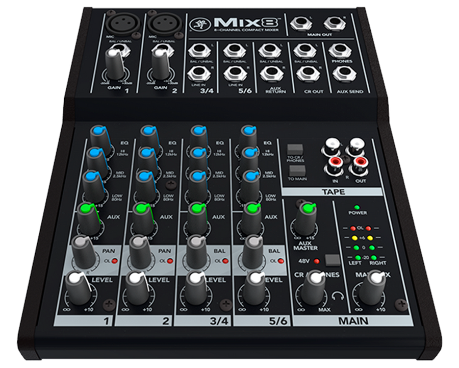 MEZCLADORA COMPACTA DE 8 CANALES MIX8