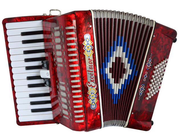 ACORDEON CROMATICO EXCELSIOR IIB ROJO CON ESTUCHE 2352RDE