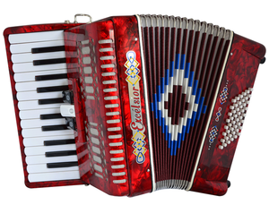 ACORDEON CROMATICO EXCELSIOR IIB ROJO CON ESTUCHE 2352RDE