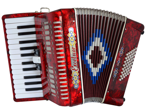 ACORDEON CROMATICO EXCELSIOR IIB ROJO CON ESTUCHE 2352RDE