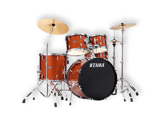BATERIA TAMA ''STAGESTAR'' DE 5 PZAS. COBRE BRILLANTE CON ATRILES, ASIENTO Y PLATILLOS ST52H6C-SCP
