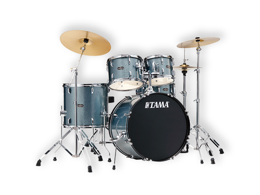 BATERIA TAMA ''STAGESTAR'' DE 5 PZAS. AZUL AGUA BRILLANTE CON ATRILES, ASIENTO Y PLATILLOS ST52H6C-SEM