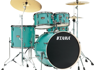 BATERIA TAMA ''IMPERIALSTAR'' DE 5 PZAS. AZUL CIELO CON ATRILES Y ASIENTO IP50H6WBN-SLM