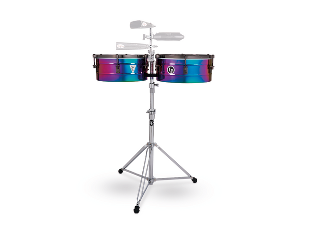 TIMBALES LP TONY SUCCAR 14'' & 15'', CROMADOS TORNASOL CON ATRIL LP257-TS