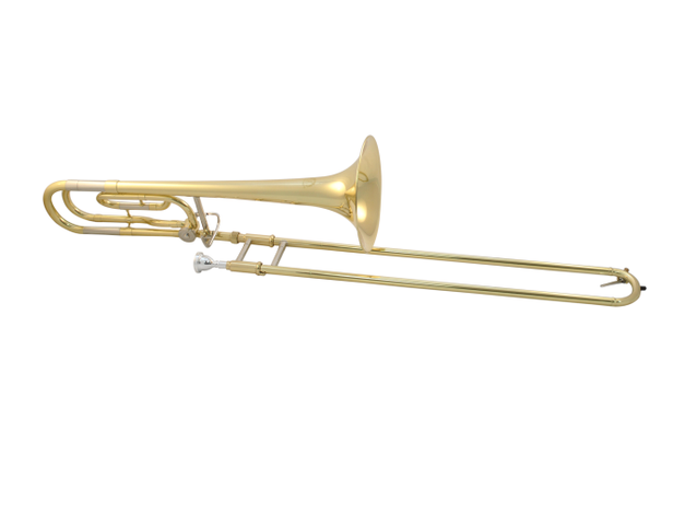 TROMBON BAJO SI BEMOL/FA BLESSING CON ESTUCHE, LAQUEADO 6421L-1