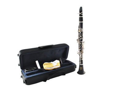 CLARINETE MI BEMOL BLESSING CON ESTUCHE, EBONITE-17 LLAVES 6402E-17