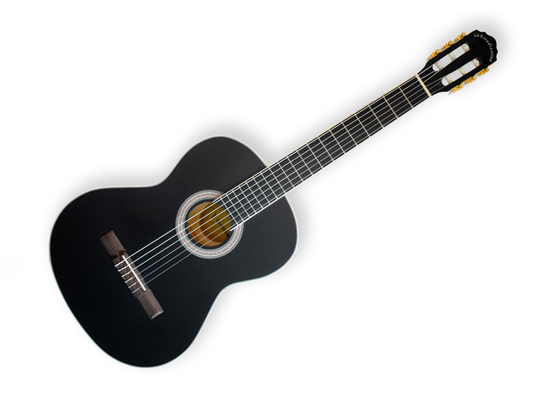GUITARRA CLASICA LA ESTUDIANTINA, LINDEN, NEGRO MATE LECG-0100 BK