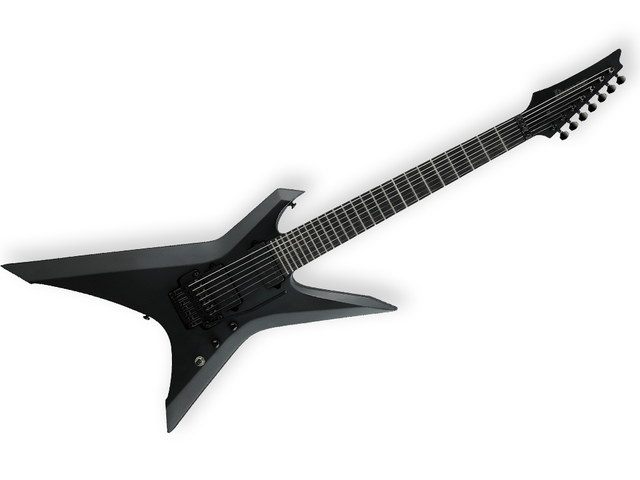 GUITARRA ELECTRICA IBANEZ ''X - IRON LABEL'' DE 7 CUERDAS NEGRO MATE CON FUNDA XPTB720-BKF