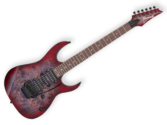 GUITARRA ELECTRICA IBANEZ ''RG'' ENTINTADO AZUL/SOMBREADO ROJO RG470PB-REB