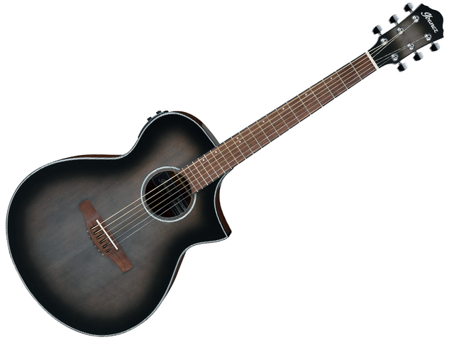 GUITARRA ELECTROACUSTICA IBANEZ NEGRO TRANSPARENTE/SOMBREADO NEGRO AEWC11-TCB