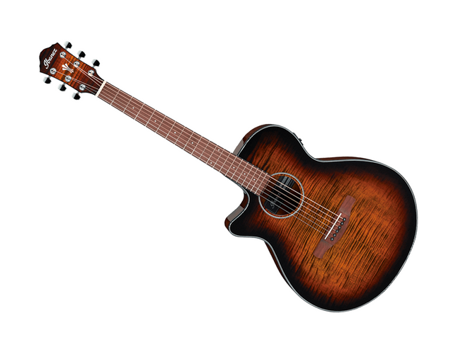 GUITARRA ELECTROACUSTICA IBANEZ ''AEG''ZURDA, ARCE CAFÉ TRANSPARENTE/SOMBREADO CAFÉ/NEGRO AEG70L-TIH