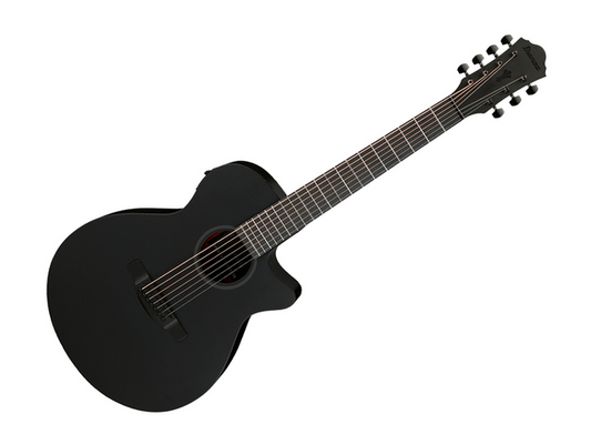 GUITARRA ELECTROACUSTICA IBANEZ ''AEG'' DE 7 CUERDAS PICEA NEGRO MATE AEG721-BOT
