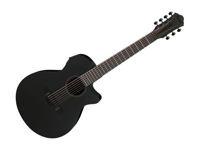 GUITARRA ELECTROACUSTICA IBANEZ ''AEG'' DE 7 CUERDAS PICEA NEGRO MATE AEG721-BOT