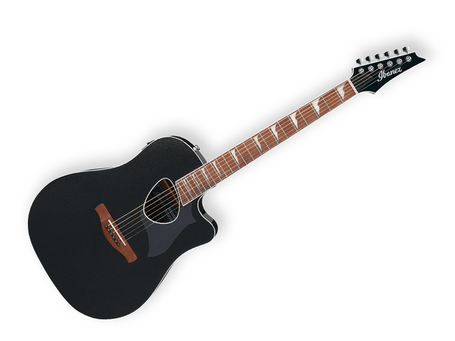GUITARRA ELECTROACUSTICA IBANEZ ''ALTSTAR'' NEGRO METALICO ALT30-BKM