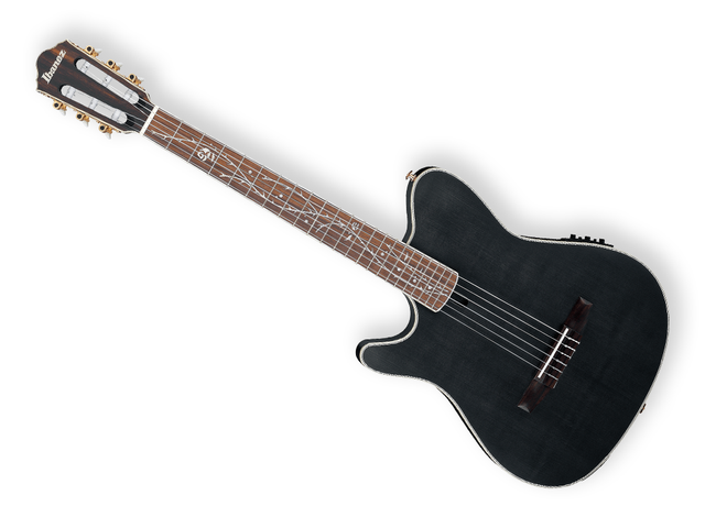 GUITARRA ELECTROACUSTICA IBANEZ ''TIM HENSON'' ZURDA, NEGRO TRANSPARENTE MATE TOD10NL-TKF
