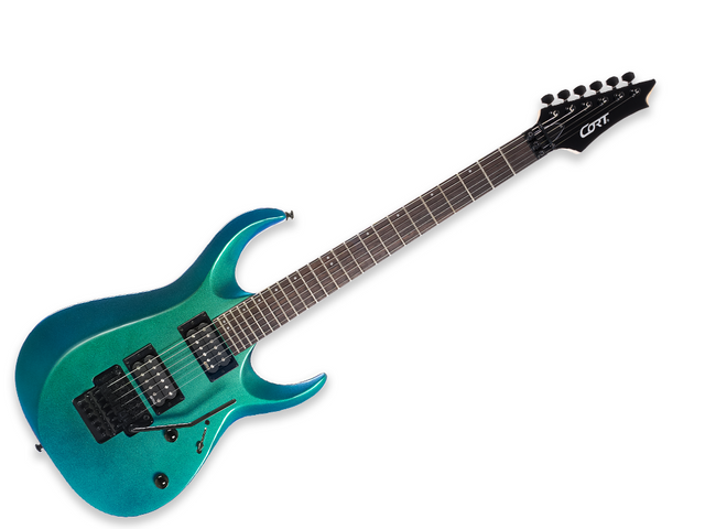 GUITARRA ELECTRICA CORT ''X'' AZUL TORNASOL X300 FBL