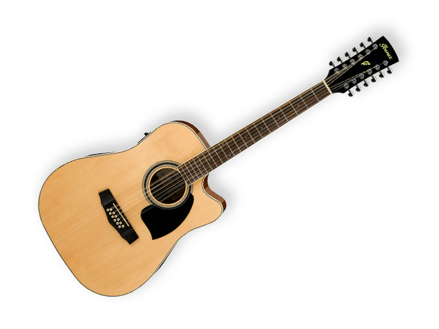 GUITARRA ELECTROACUSTICA IBANEZ DE 12 CUERDAS, NATURAL PF1512ECE-NT