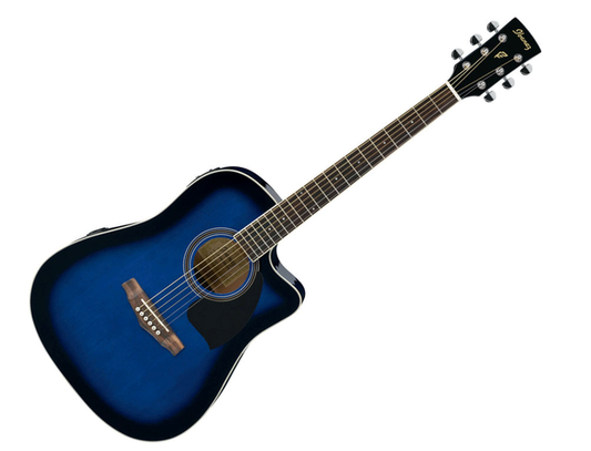GUITARRA ELECTROACUSTICA IBANEZ SOMBREADA TRANSPARENTE PF15ECE-TBS