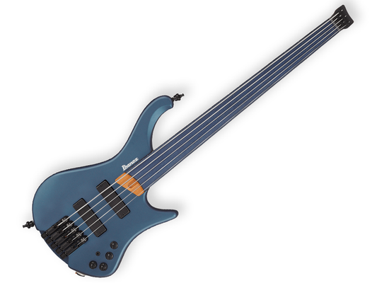 BAJO ELECTRICO IBANEZ ''EBH'' DE 5 CUERDAS AZUL METALICO MATE CON FUNDA EHB1005F-AOM