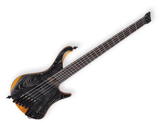 BAJO ELECTRICO IBANEZ ''EBH'' DE 5 CUERDAS NEGRO VETEADO CON FUNDA EHB1135MS-SKL