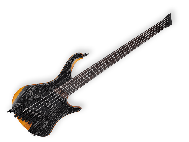 BAJO ELECTRICO IBANEZ ''EBH'' DE 5 CUERDAS NEGRO VETEADO CON FUNDA EHB1135MS-SKL