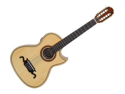 BAJO QUINTO ELECTROACUSTICO TRES PINOS, NATURAL, SAPELE TPBQ-100 NT