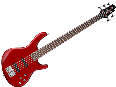 BAJO ELECTRICO CORT ''ACTION V'' DE 5 CUERDAS, ROJO TRANSPARENTE ACTION BASSVPLUSTR