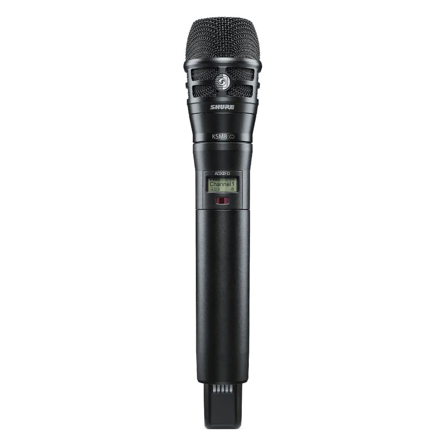 SHURE ADX2FD/K8N-G55 Transmisor de mano para sistema inalámbrico serie AXIENT, cápsula KSM8B ADX2FD/K8N-G55