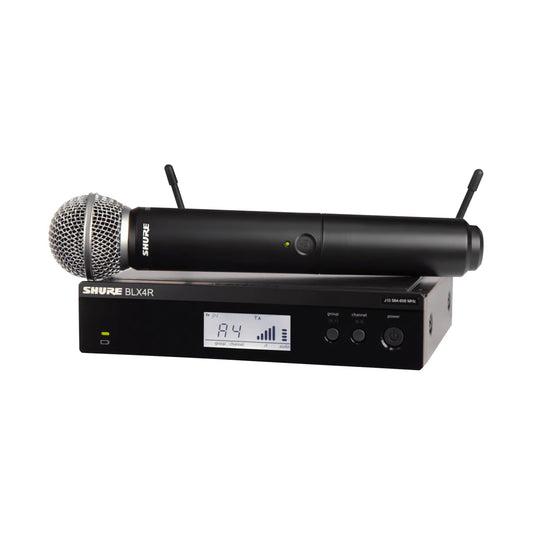 SHURE BLX24R/SM58 Sistema inalambrico con microfono de mano para voz, receptor para rack BLX24R/SM58-J11
