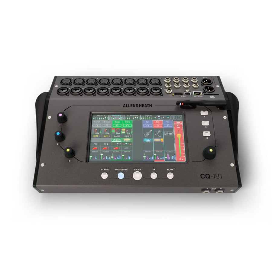 ALLEN & HEATH CQ-18T Mezclador digital ultracompacto de 18 entradas y 8 salidas con Wi-Fi