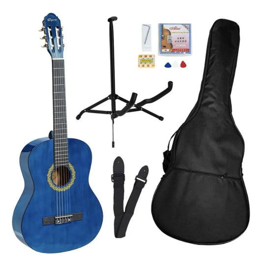 PAQUETE DE GUITARRA CLASICA AZUL SEGOVIA SG851PAQ-BL