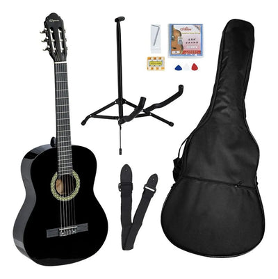 PAQUETE DE GUITARRA CLASICA NEGRA SEGOVIA SG851PAQ-BK