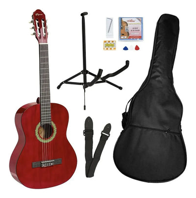 PAQUETE DE GUITARRA CLASICA ROJA SEGOVIA SG851PAQ-RD
