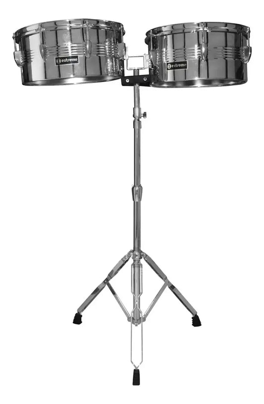 TIMBALES TROPICALES 13" X 6.5" Y 14" X 6.5" CROMADAS EXTREME EXTL001