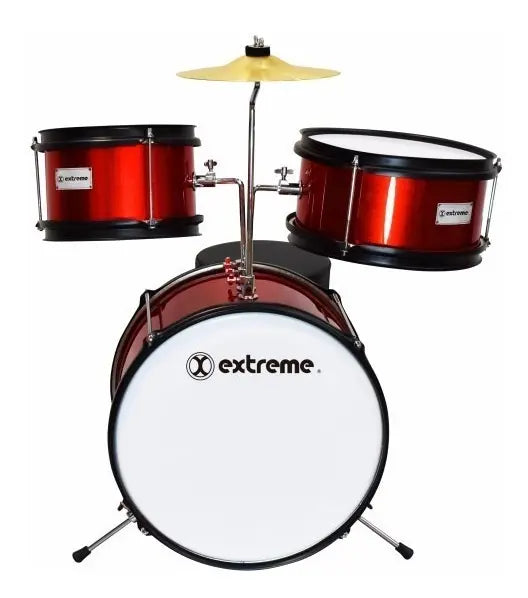 BATERIA KINDER ROJO METALICO 3 PIEZAS EXTREME EXBT067