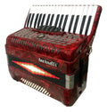 ACORDEON TECLAS ROJO 34 TECLAS 48 BAJOS 5 REGS FARINELLI 1307R