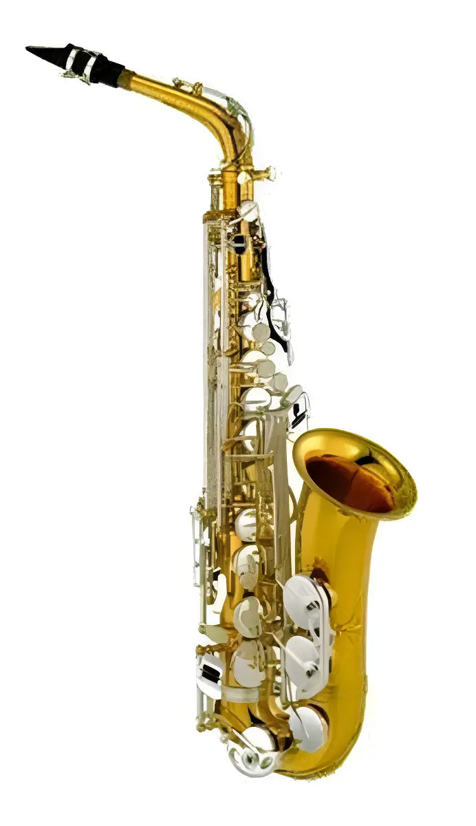 SAXOFON ALTO Eb COMBINADO LAQUEADO NIQUELADO SILVERTONE SLSX011