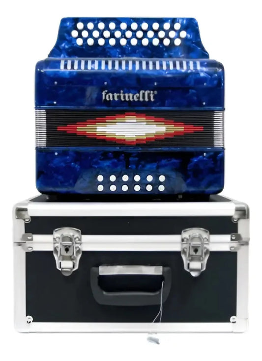 ACORDEON BOTONES FA AZUL 3012FAA FARINELLI