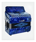 ACORDEON BOTONES FA AZUL 34 BOTONES 12 BAJOS 3 REG FARINELLI 3412FAA