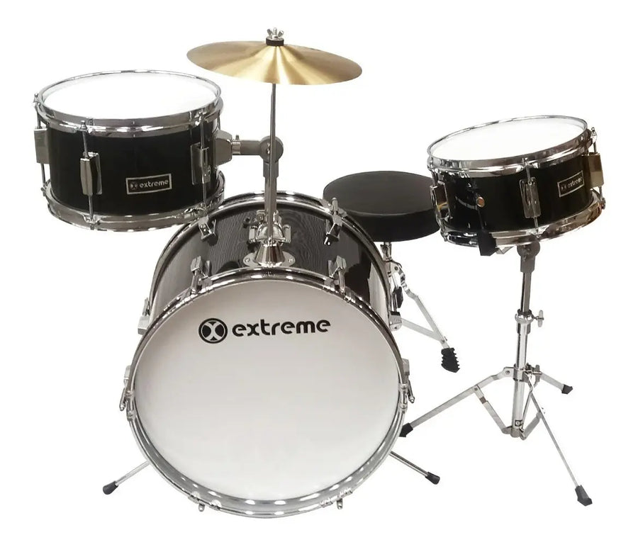 BATERIA INFANTIL NEGRA 3 PZAS  EXTREME EXBT010