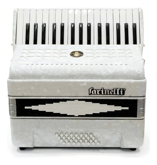 ACORDEON TECLAS BLANCO 32 TECLAS 32 BAJOS FARINELLI 1306-1W