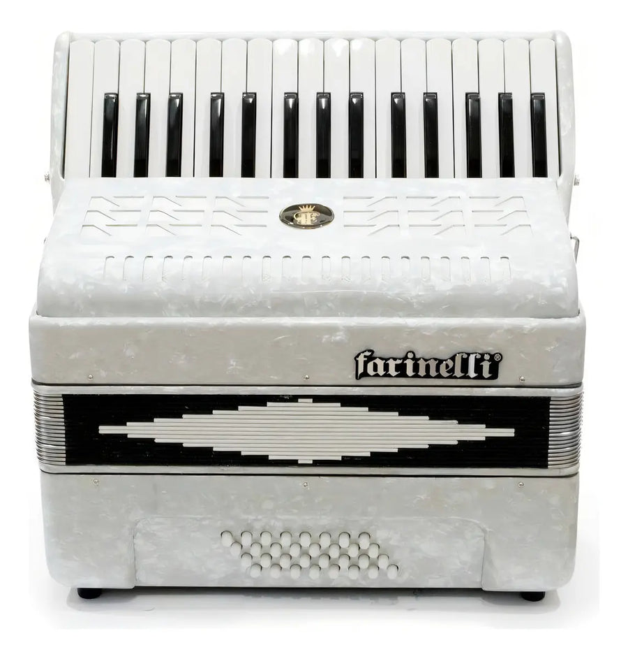 ACORDEON TECLAS BLANCO 32 TECLAS 32 BAJOS FARINELLI 1306-1W