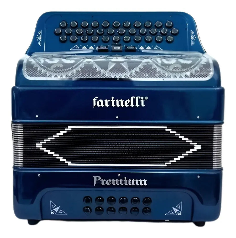 ACORDEON BOTONES FA AZUL ROYAL 3 REGS FARINELLI PREMIUM 3412FARHG