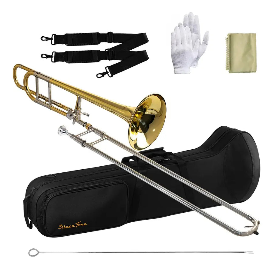 TROMBON DE VARA SIb/Fa LAQUEADO TRANSPOSITOR SILVERTONE SLTB024