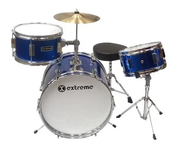 BATERIA INFANTIL AZUL METALICO 3 PZAS  EXTREME EXBT011