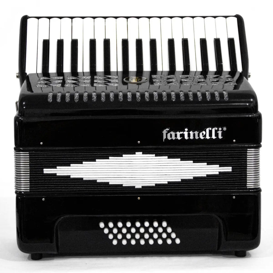 ACORDEON TECLAS NEGRO 32 TECLAS 32 BAJOS FARINELLI 1306-1N