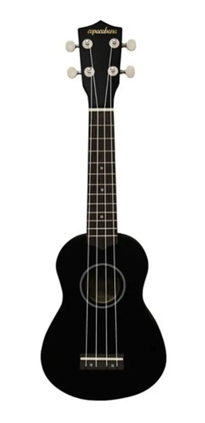 UKULELE SOPRANO NEGRO CON FUNDA COPACABANA CPUK046