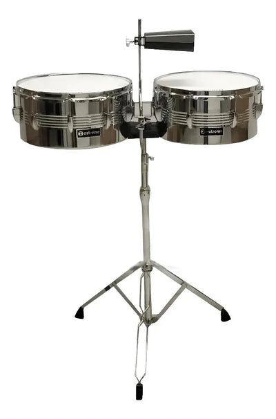 TIMBALES TROPICALES 13" X 6.5" Y 14" X 6.5" C/ CENCERRO EXT EXTL002