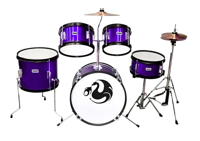 BATERIA JUNIOR MORADA 5 PZAS ARO NEGRO CENTURY CNBT017